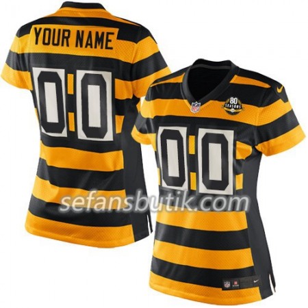 Pittsburgh Steelers Tröjor Custom Gul Svart - Dame